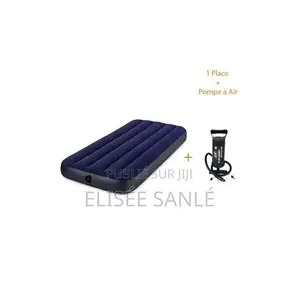 Photo - Matelas Gonflable + Pompe Offerte 1 Place
