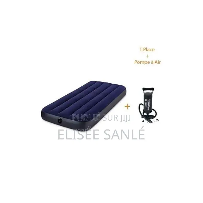 Matelas Gonflable + Pompe Offerte 1 Place