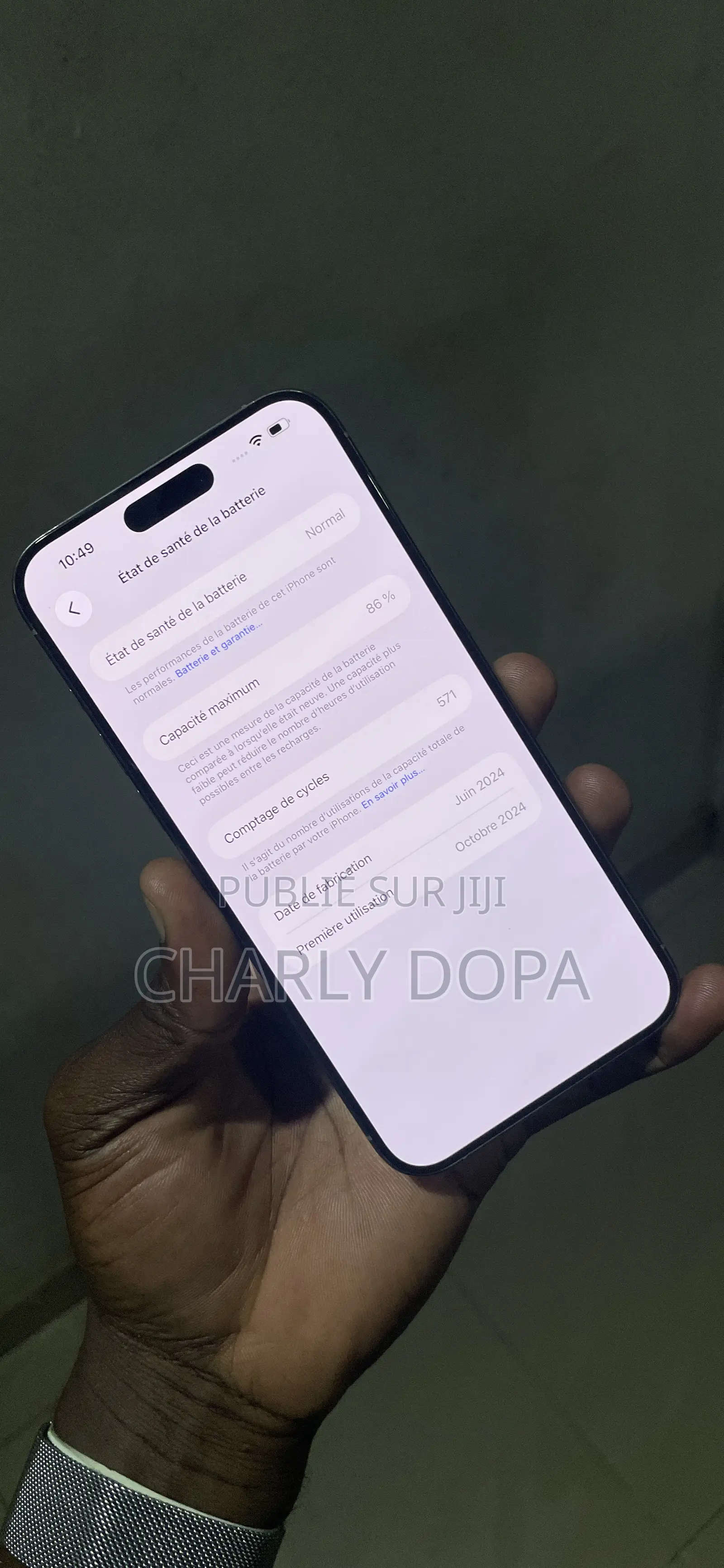 Apple iPhone 15 Pro Max 256 GB Argenté