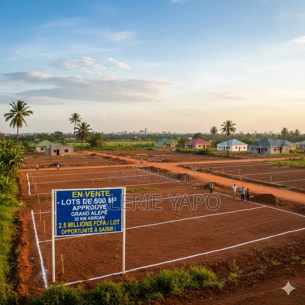 Terrain 5002 Disponible À Grand-Alépé Avec Approbation