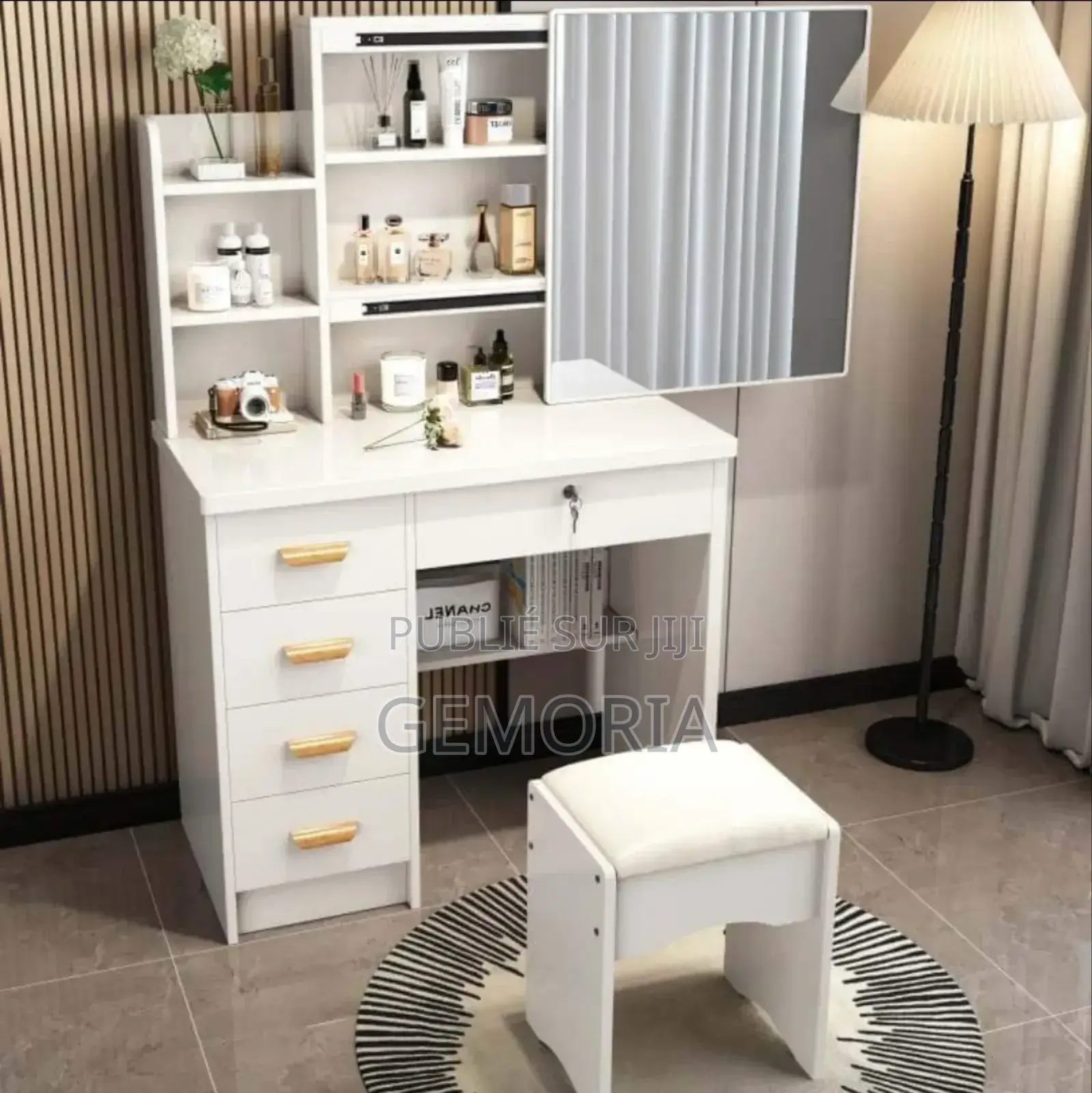 Coiffeuse Avec Miroir Coulissant Sans Lumière