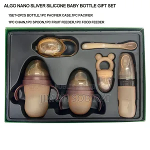 Coffret-Cadeau Biberons en Silicone Nano Silver