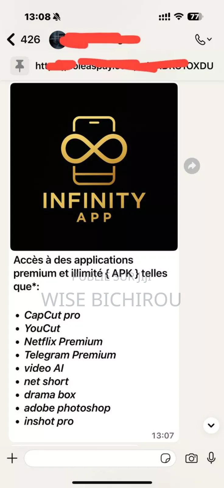 Vente d'Applications Craquez