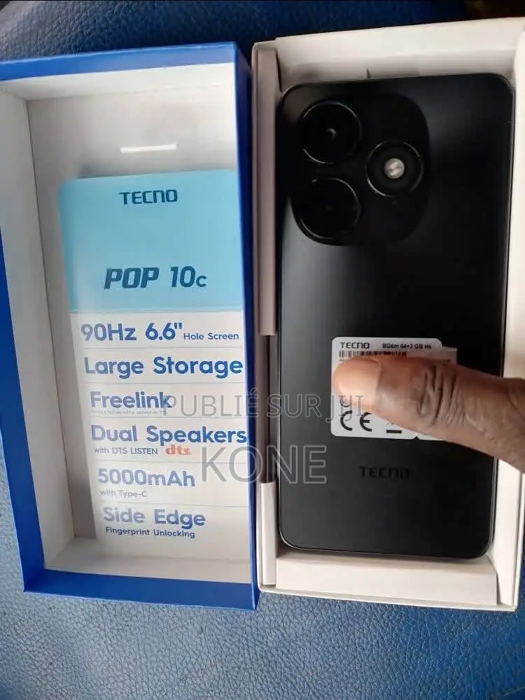 New Tecno Pop 10 64 GB Black