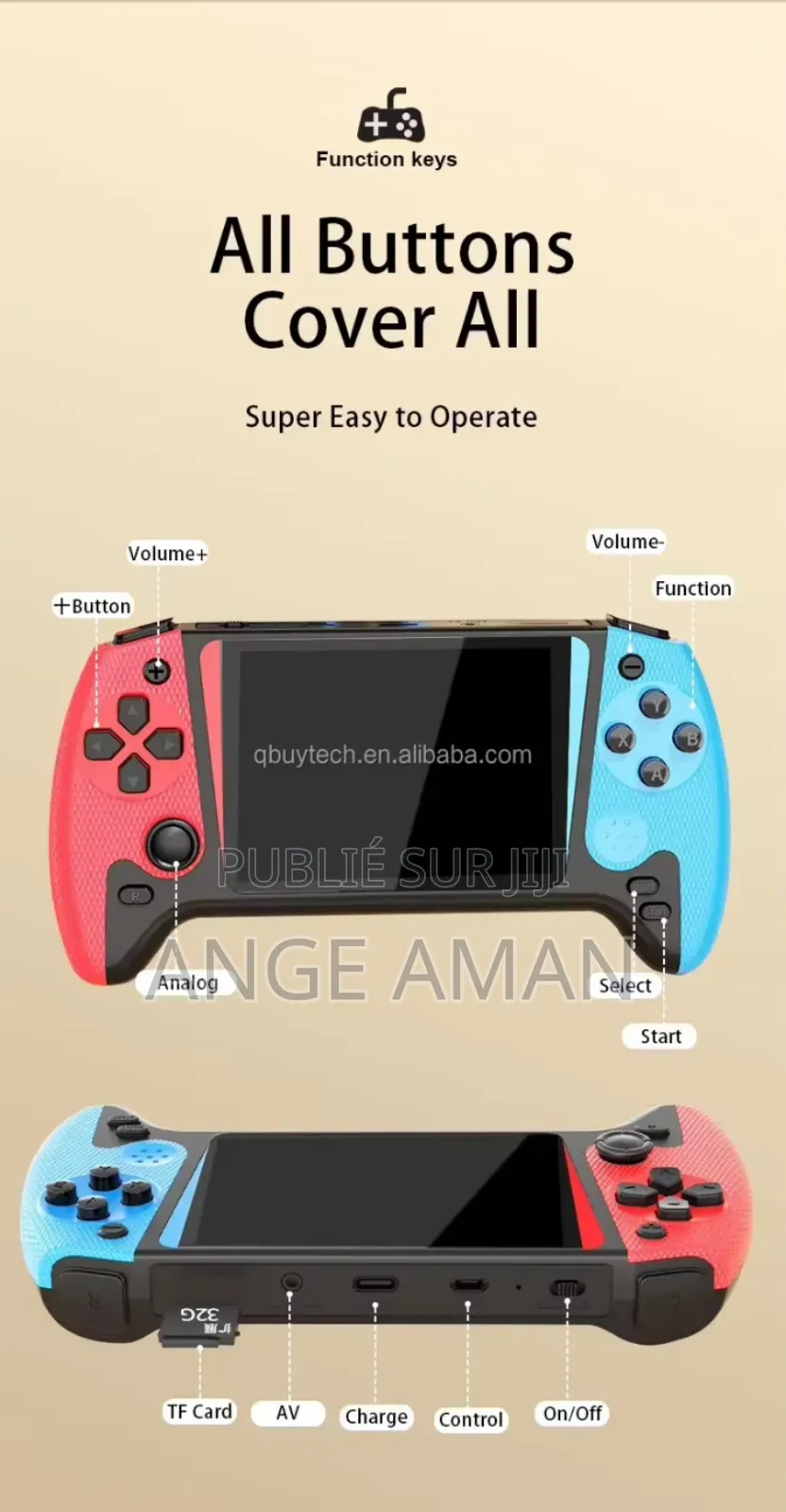 Jeu Rétro Portable Q21 – Console Mini Retro 400+ Jeux Classiques