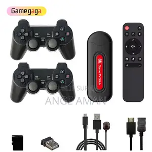 Game Tv Stick Q9 Pro – Hd + Android Tv + 2 Manettes + Télécommande