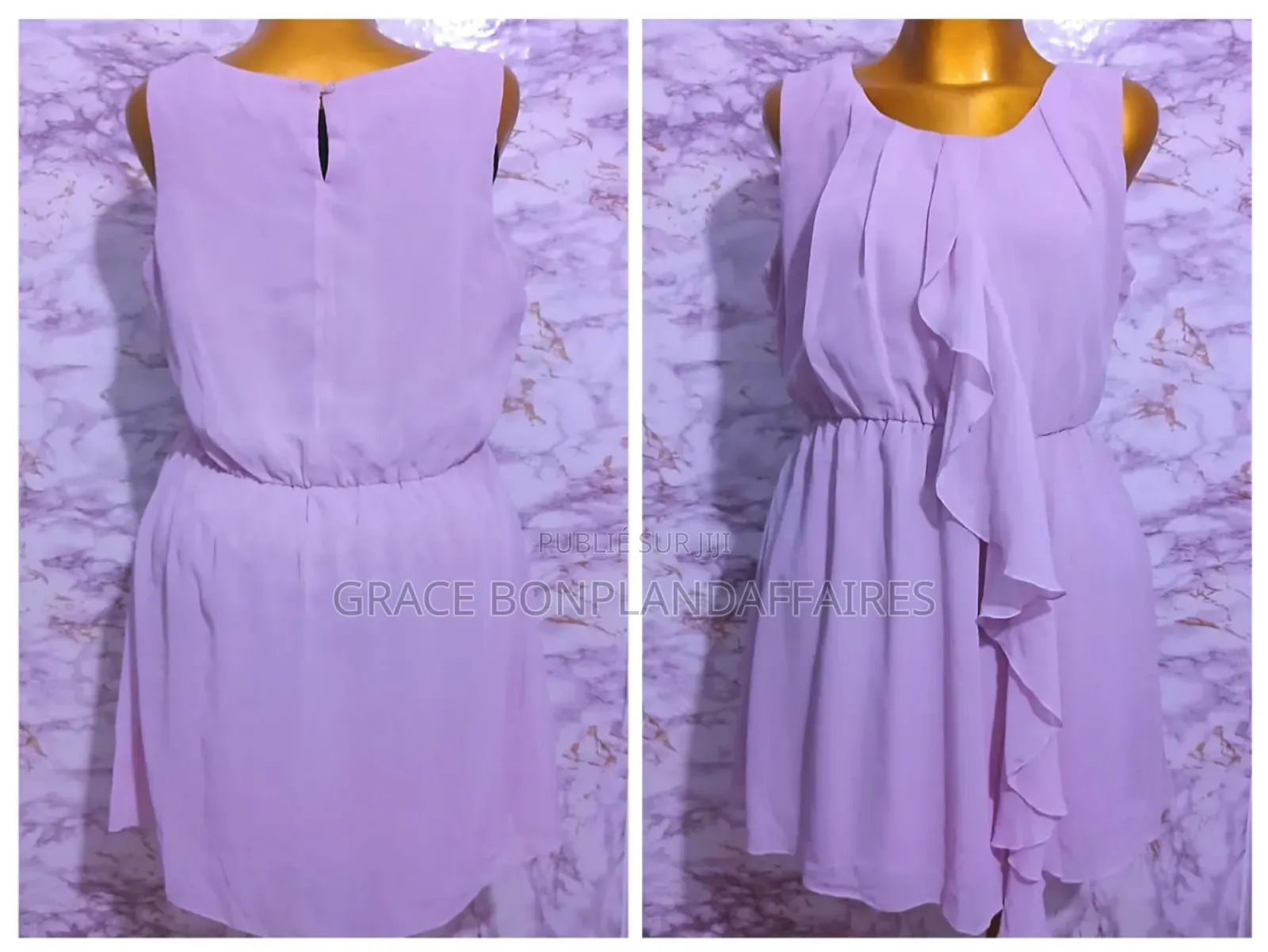 Haut Orange Et Robe Violet Claire