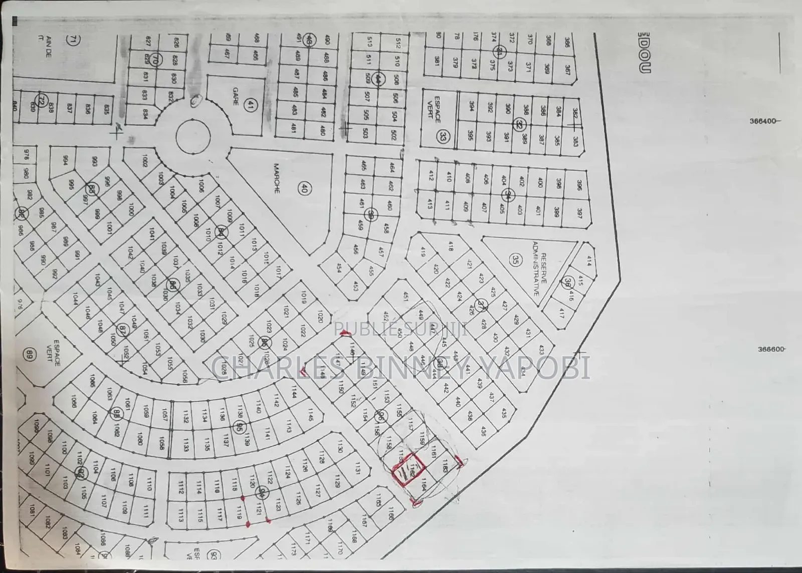 Terrain en Vente a Songhon Plateau