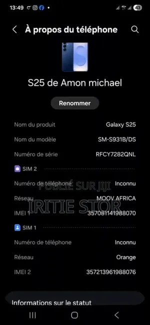 Samsung Galaxy S25 256 GB Blue