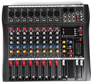 Photo - Console De Mixage Audio Professionnelle8 Canaux + Bluetooth