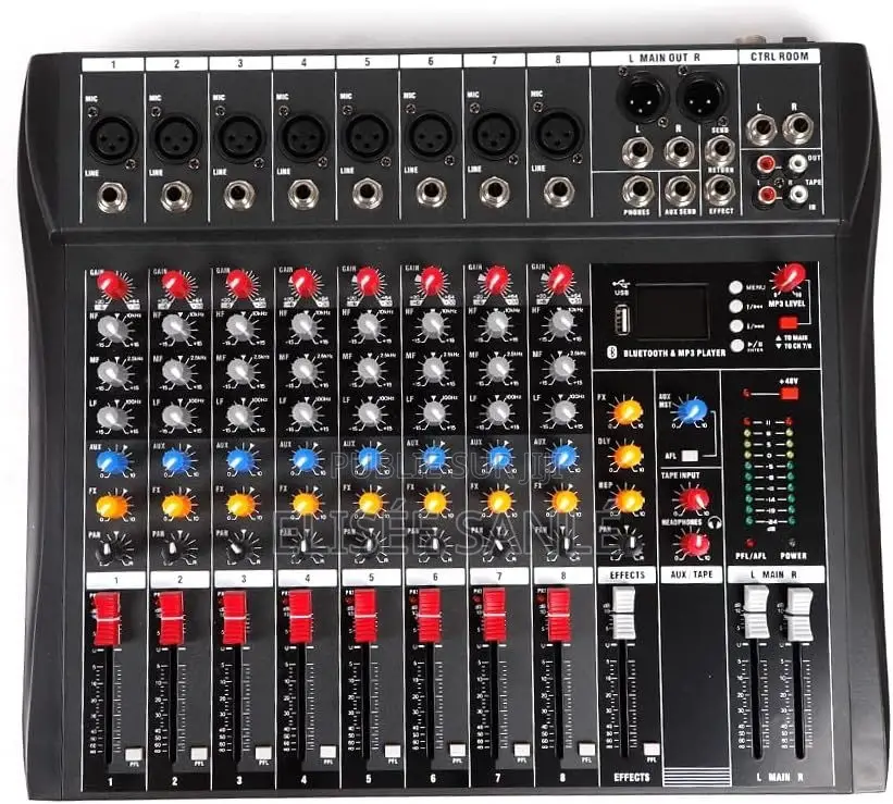 Console De Mixage Audio Professionnelle8 Canaux + Bluetooth