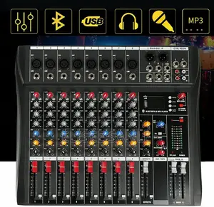 Console De Mixage Audio Professionnelle8 Canaux + Bluetooth