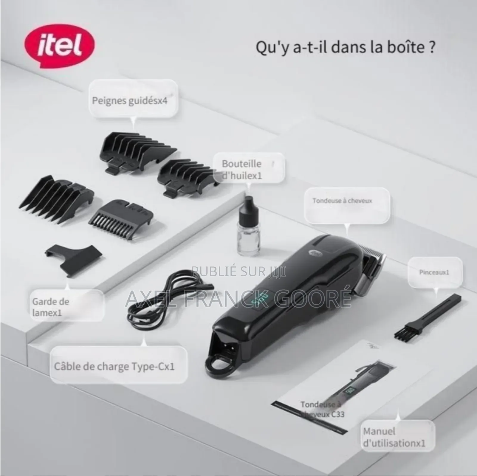 Tondeuse Professionnelle Itel Rechargeable