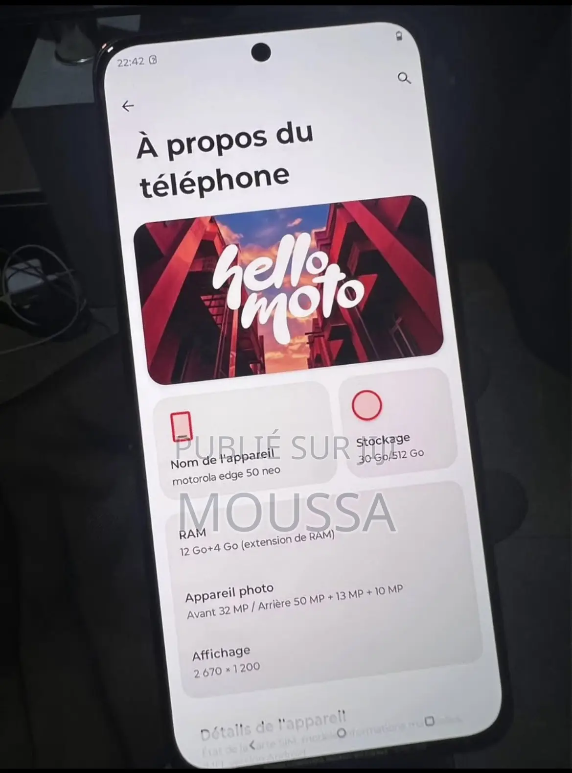 Neuf Motorola Edge (2024) 256 GB Rouge