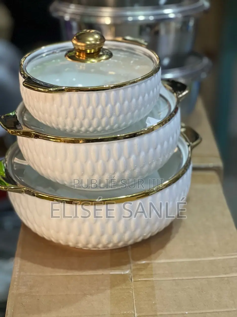 Ensemble De 3 Soupières en Céramique