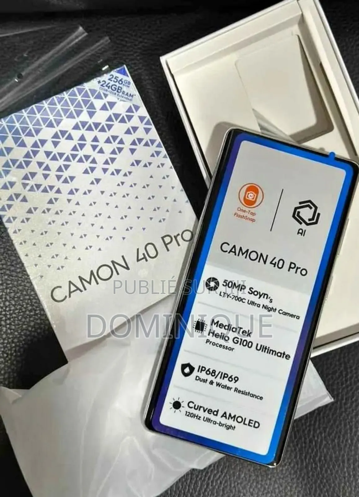 New Tecno Camon 40 Pro 256 GB Black