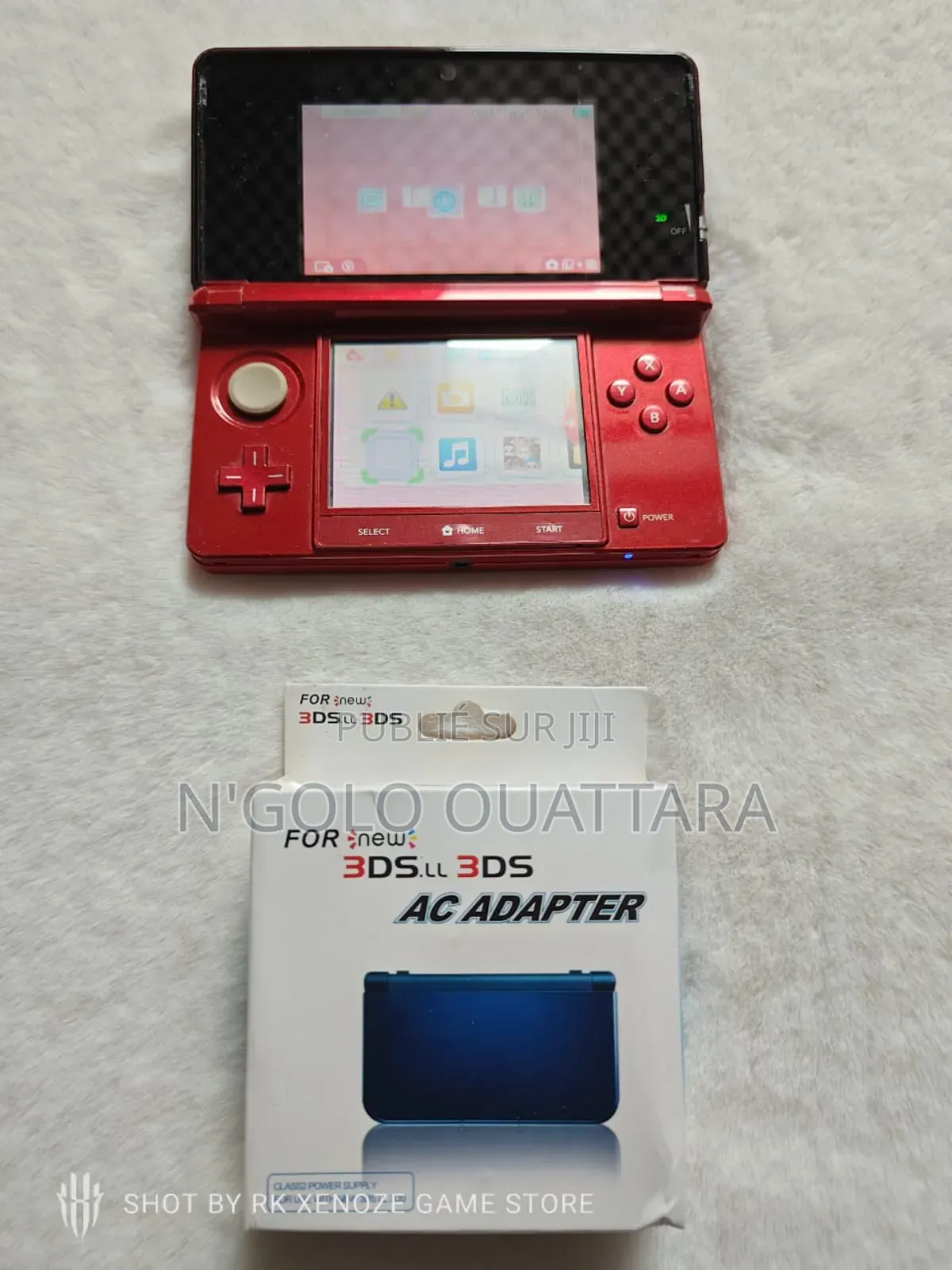 Nintendo 3ds Rouge Cracker + Jeux