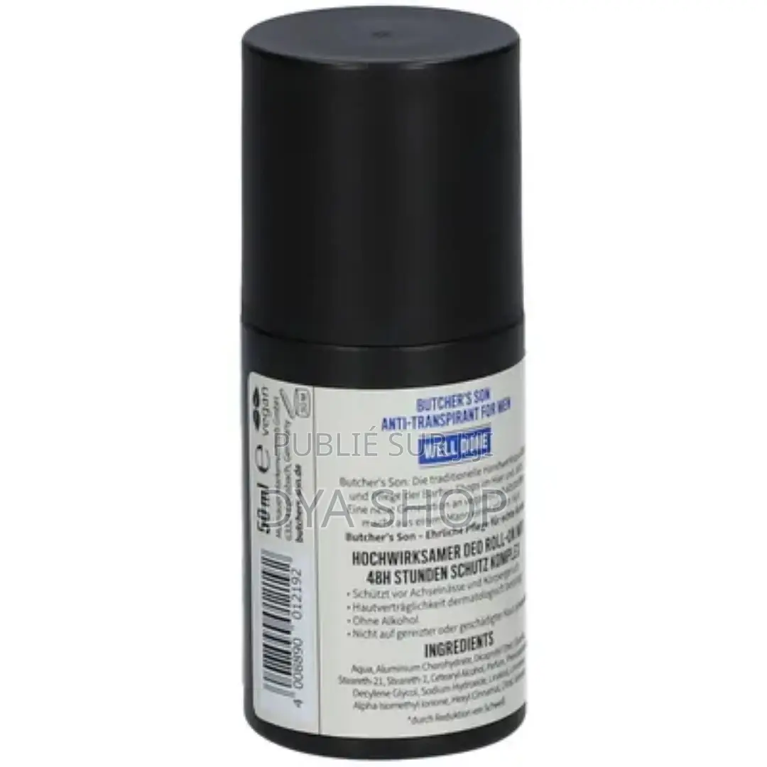 Butchers Son - Roll on Déodorant Anti Transpirant for Men- Lot De 3