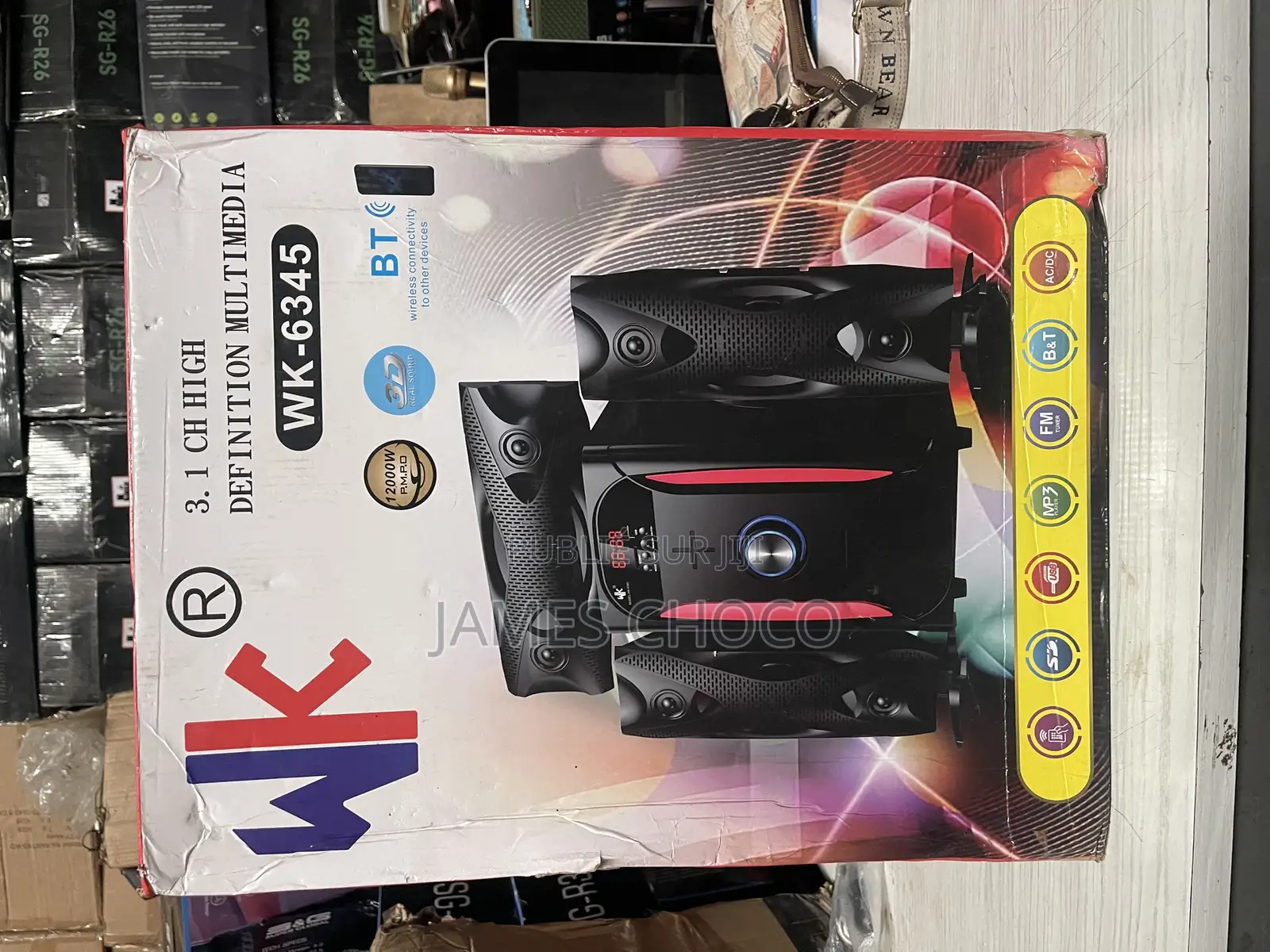 Woofer Home Cinéma Chaîne Hi-Fi - Bluetooth - Noir