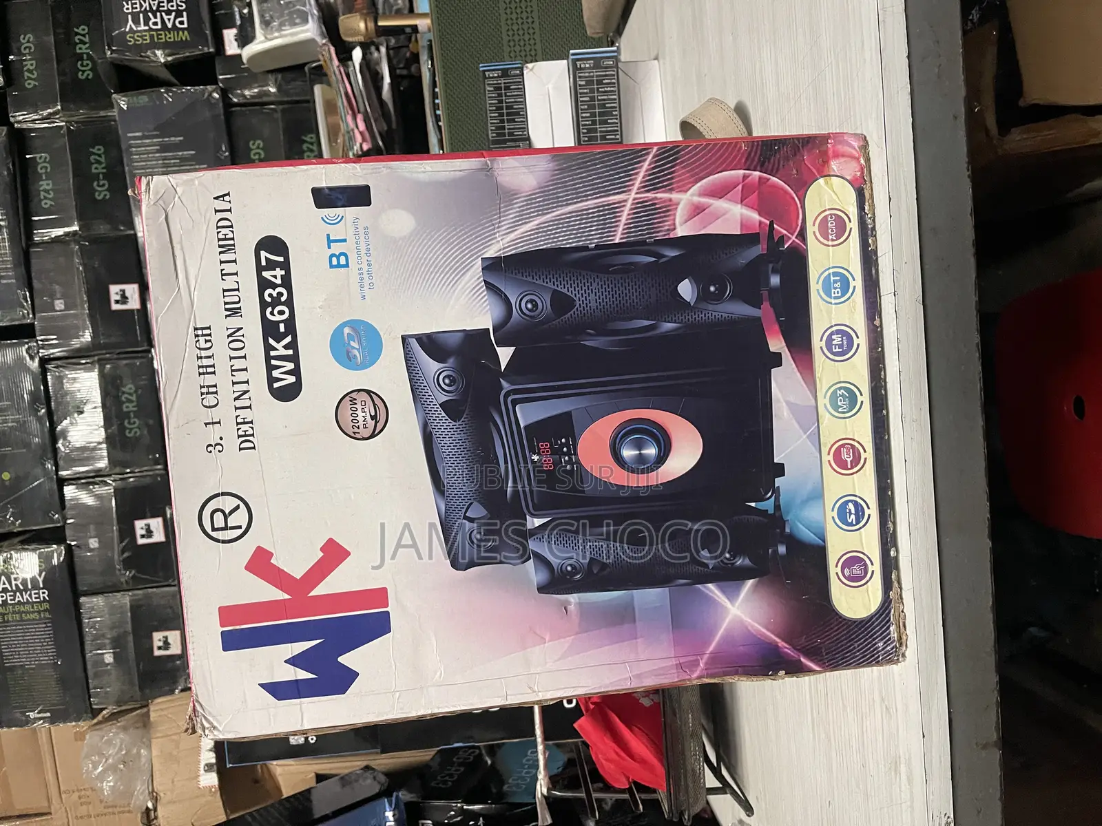 Woofer Home Cinéma Chaîne Hi-Fi - Bluetooth - Noir