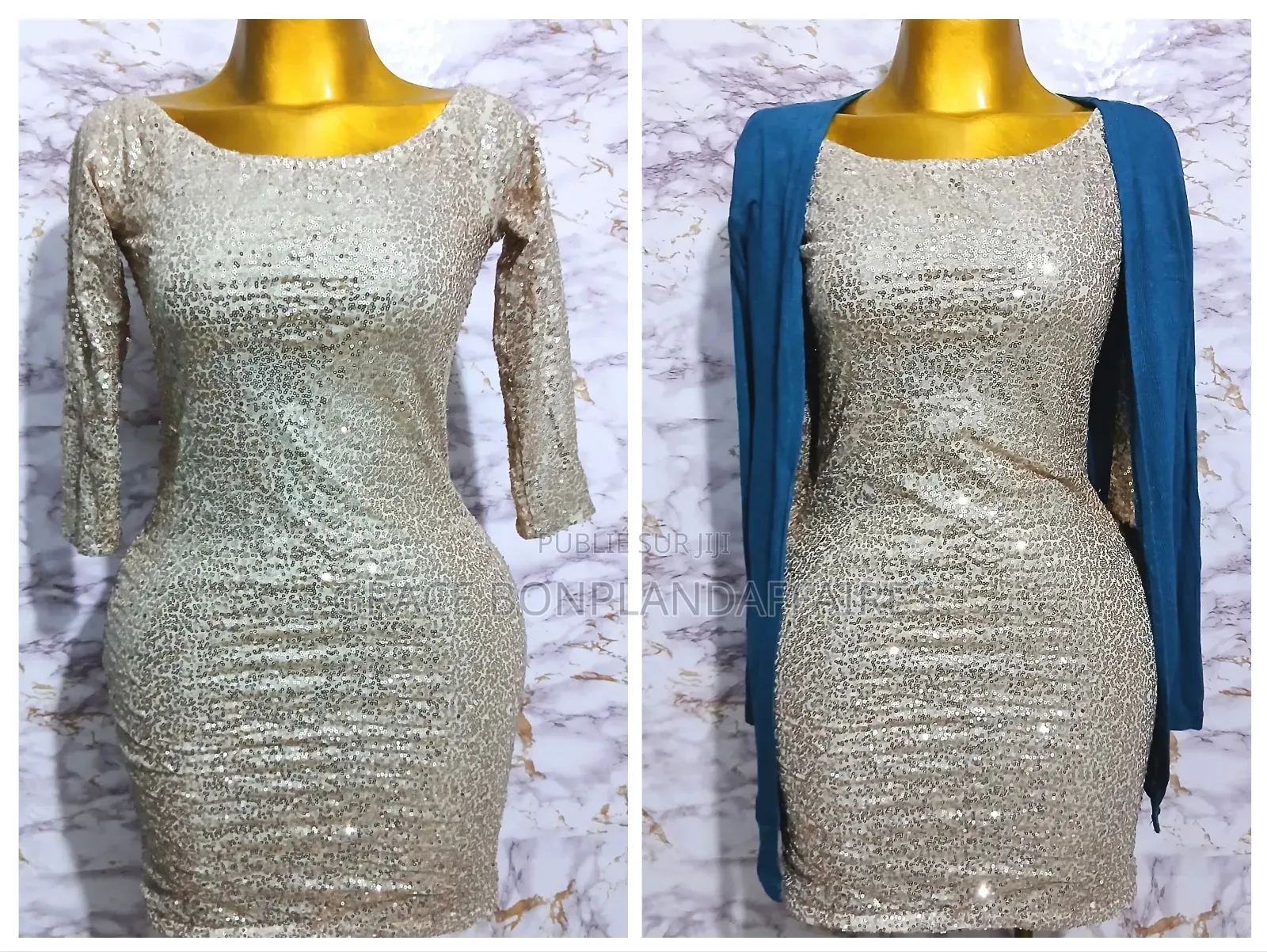 Robe Pailletée Élégante. Solde :Tout À 1500fcfa