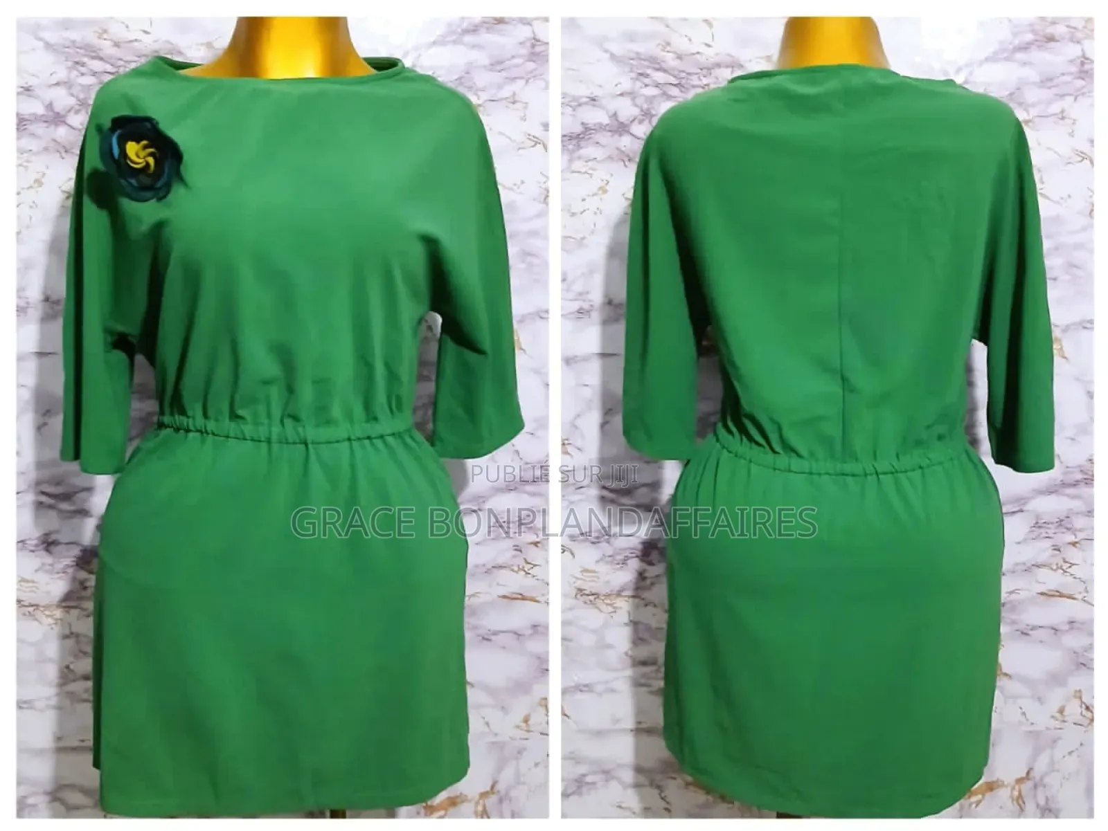 Robe Élégante Verte. Solde : Tout À 1500fcfa