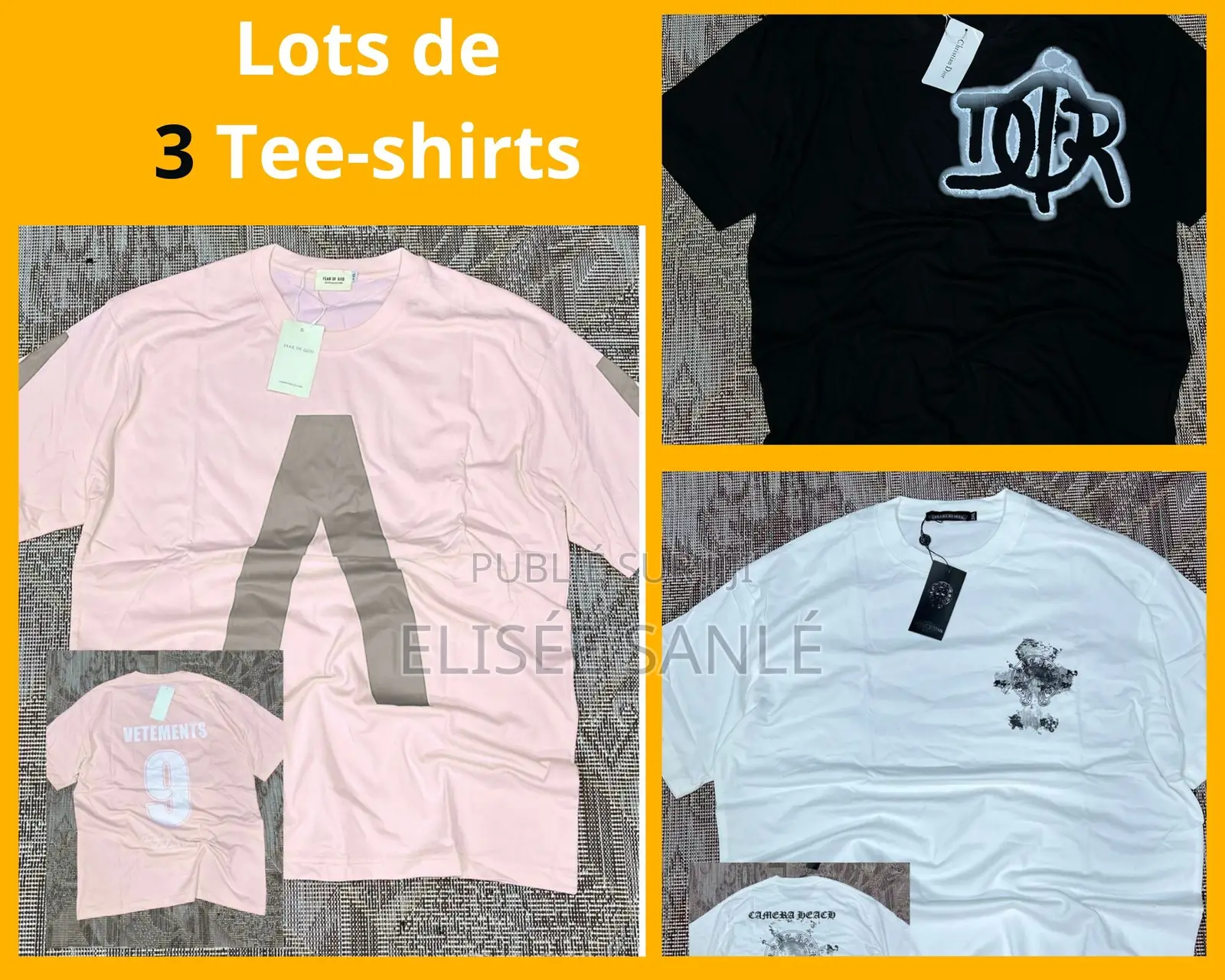 Lot De 3 Tee-Shirts Oversize
