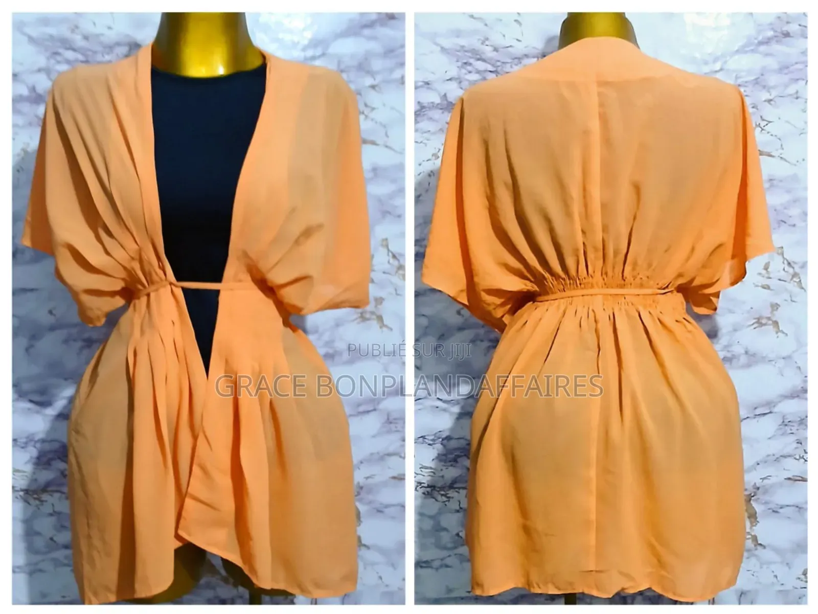 Kimono Léger en Mousseline. Solde :Tout À 1500fcfa