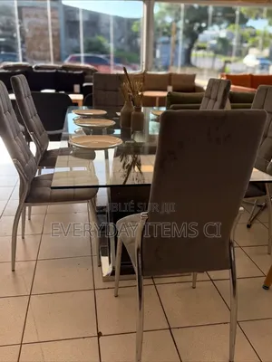 Table À Manger 6 Places Vitrée  