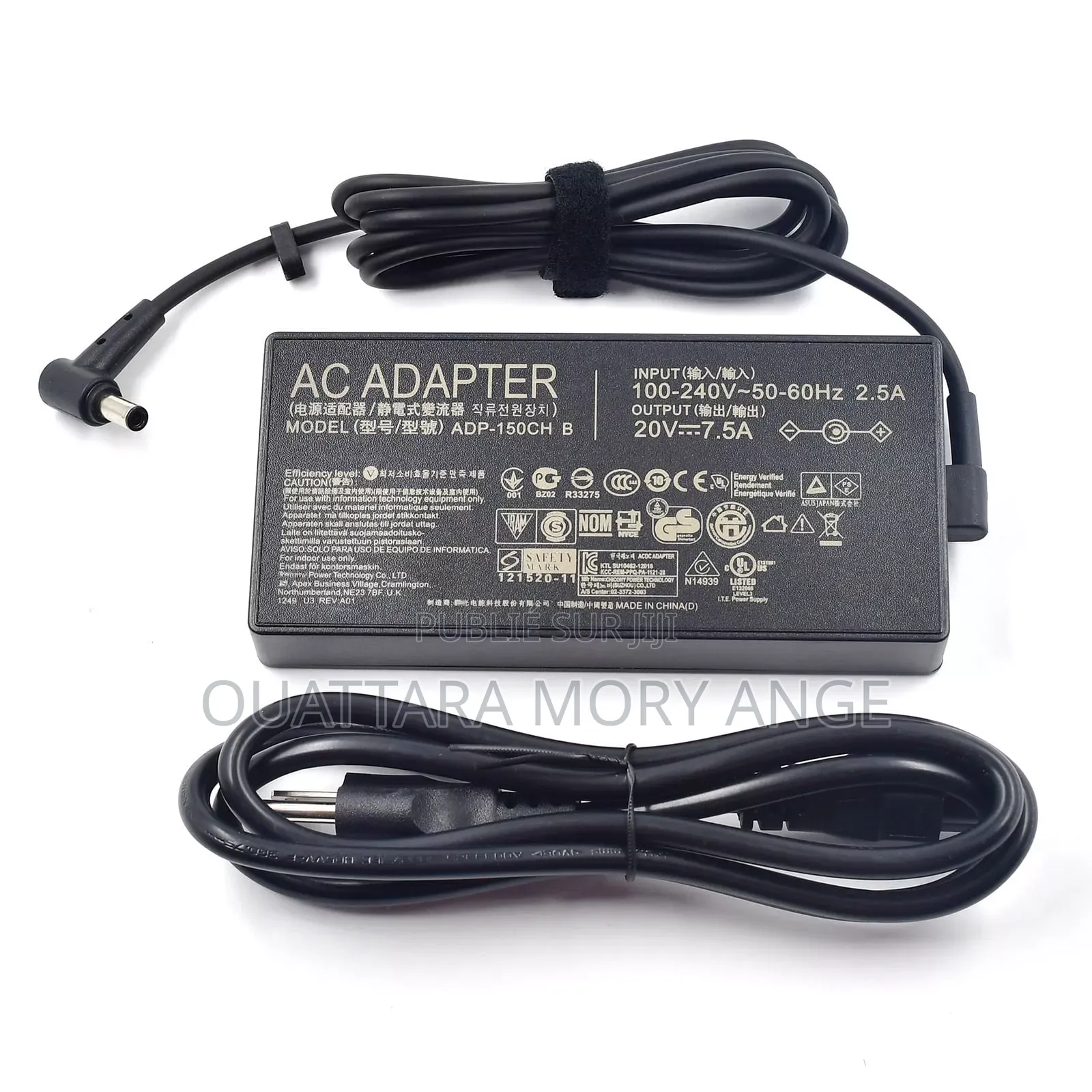 Adaptateur "Asus, Hp, Dell, Lenovo" - Original, Résistant.