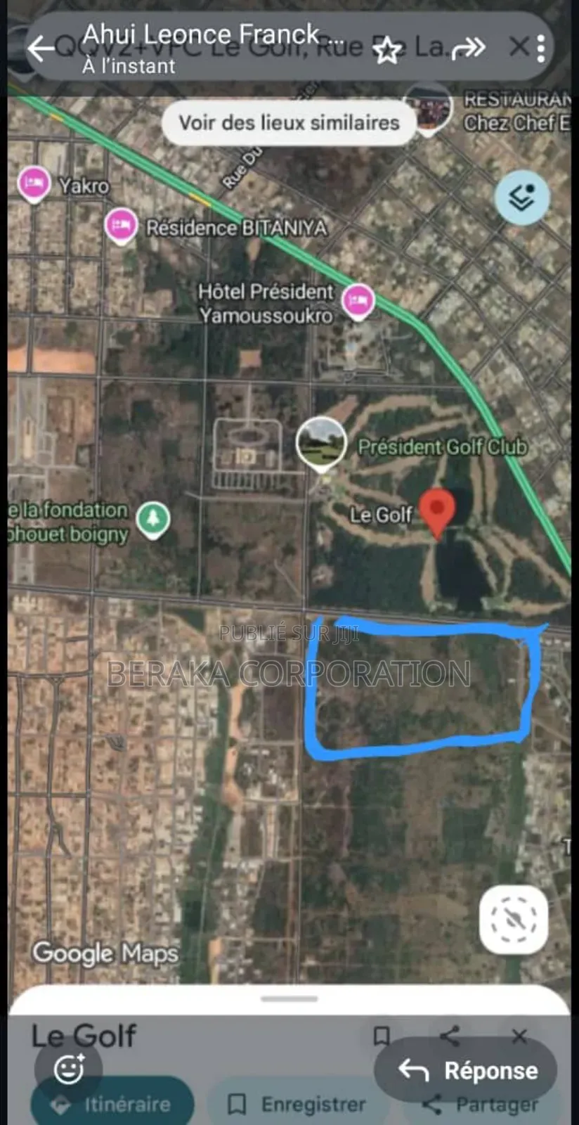 2 Hectares en Vente Avec Tfa Urban Sur 25 Hectares a Yamoussoukro