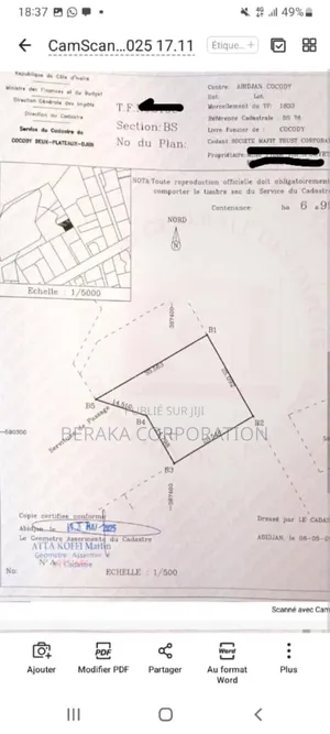 Partenariat Construction A Cocody Danga Sur 700m2
