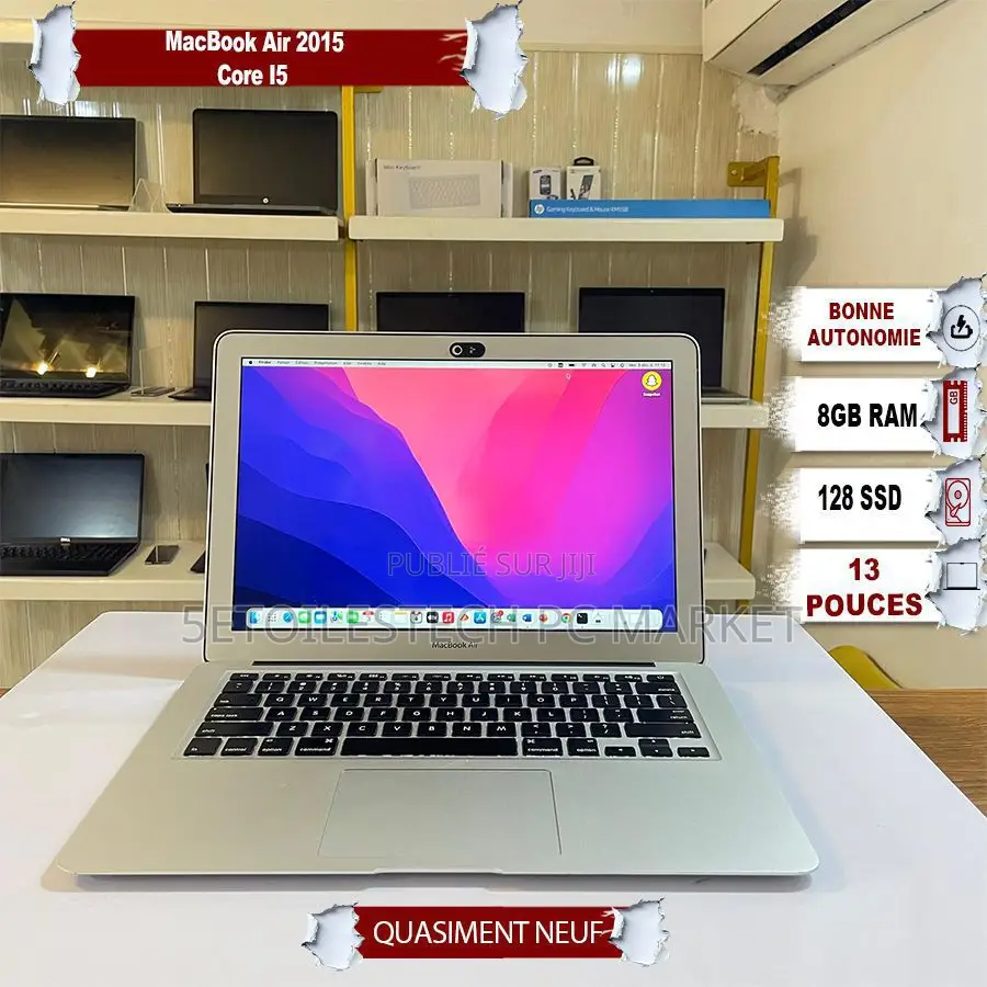 Ordinateur Portable Apple MacBook Air 2015 8GB Intel Core I5 SSD 128GB