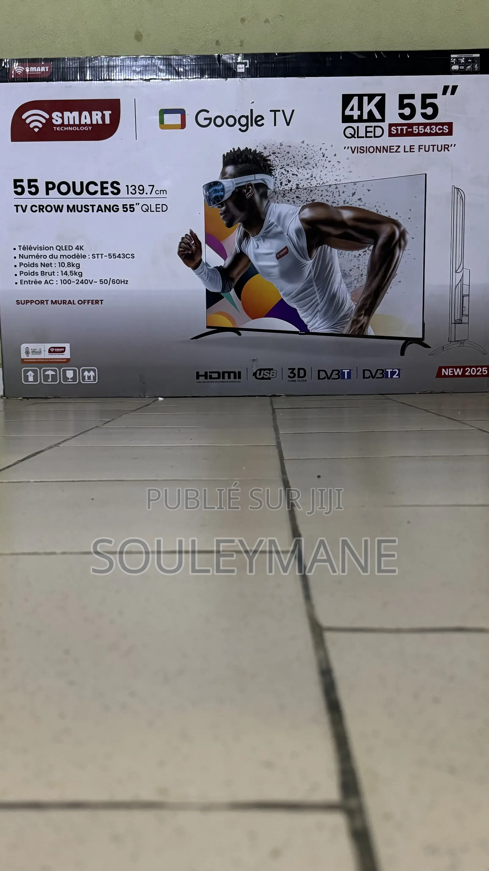 Tv 55" Qled - Smart Technology (Google Tv)