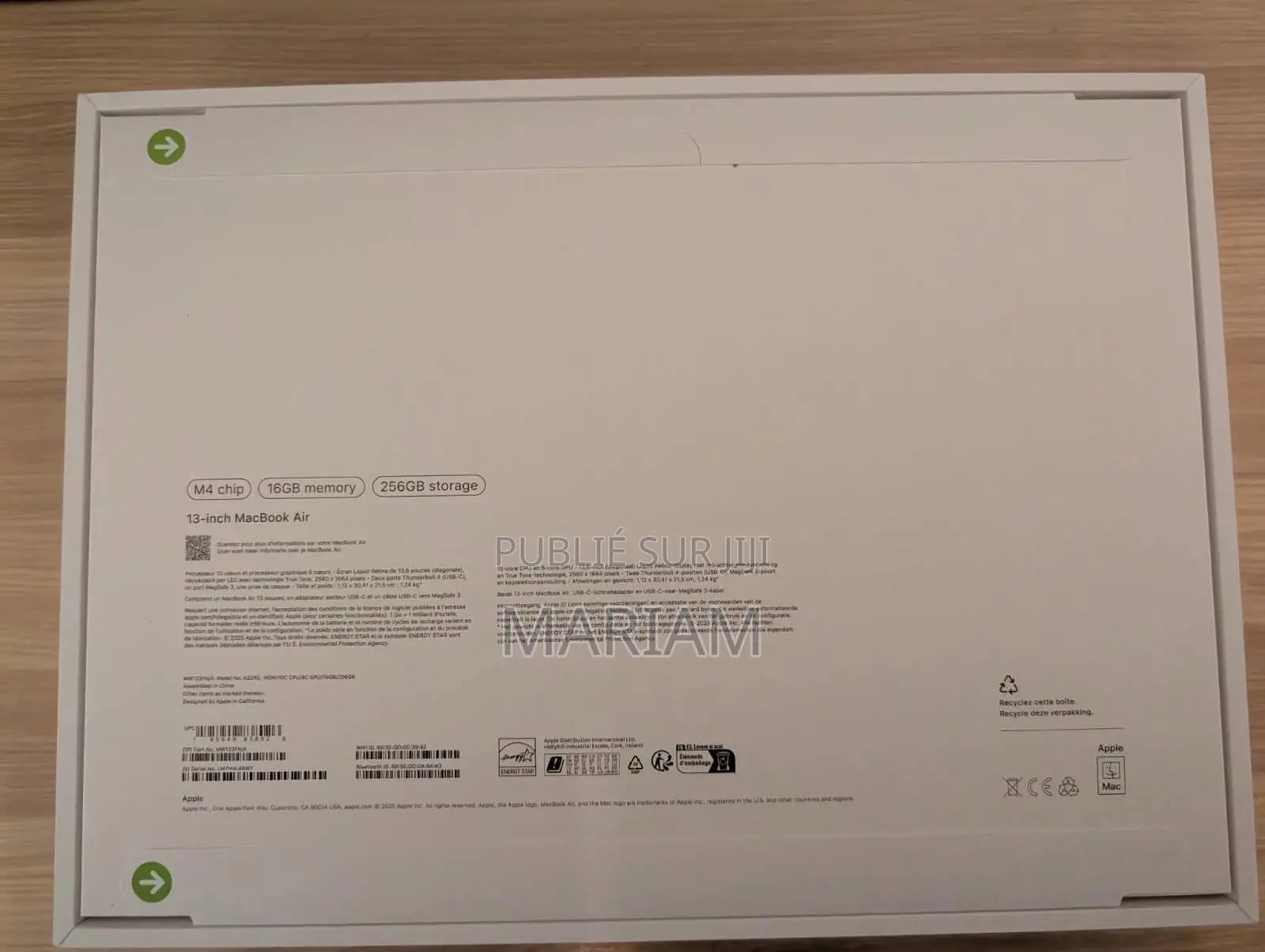 New Apple MacBook Air 2025 M4 13-Inch 16GB Apple M4 SSD 256GB