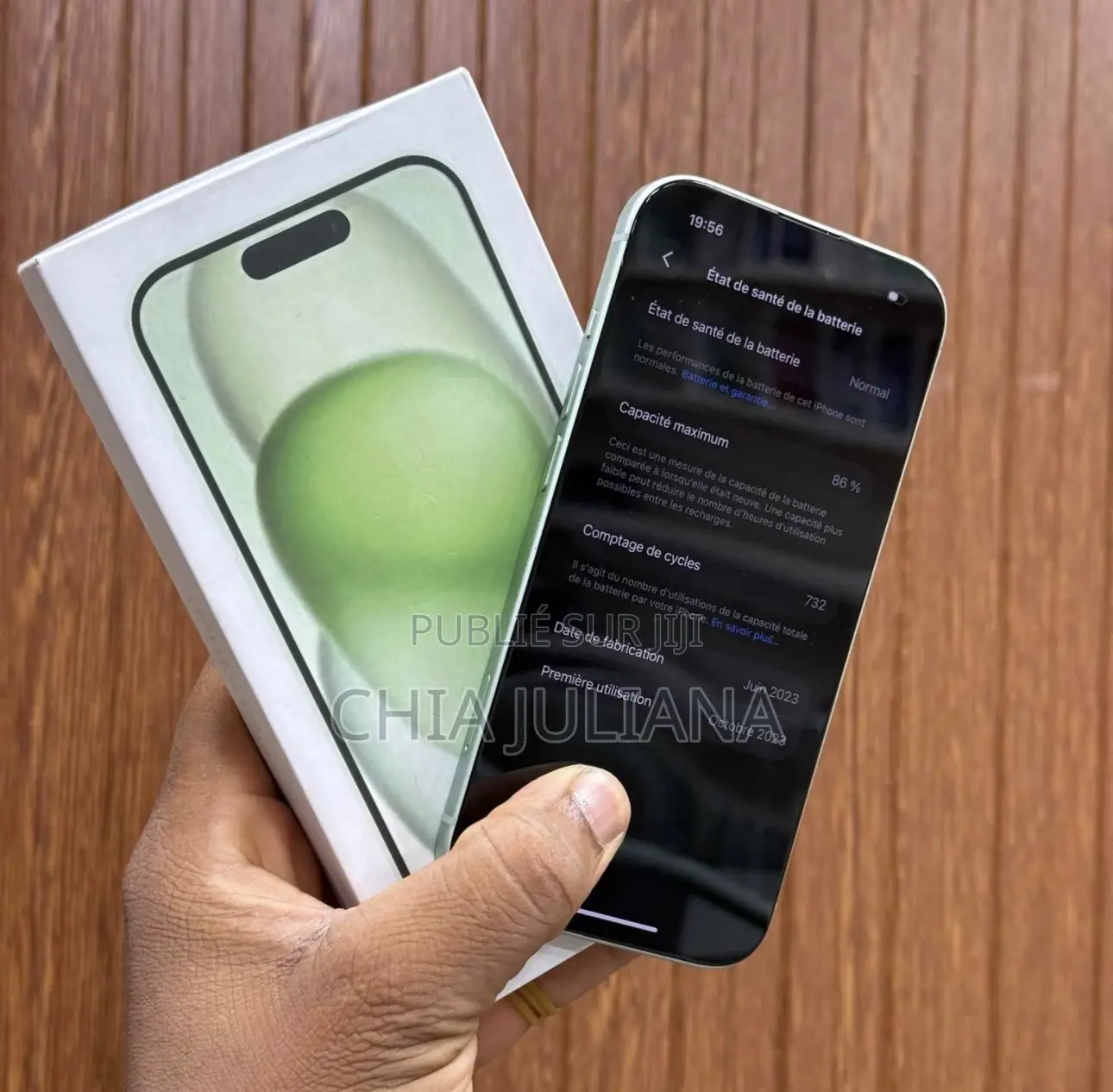 New Apple iPhone 15 256 GB Vert