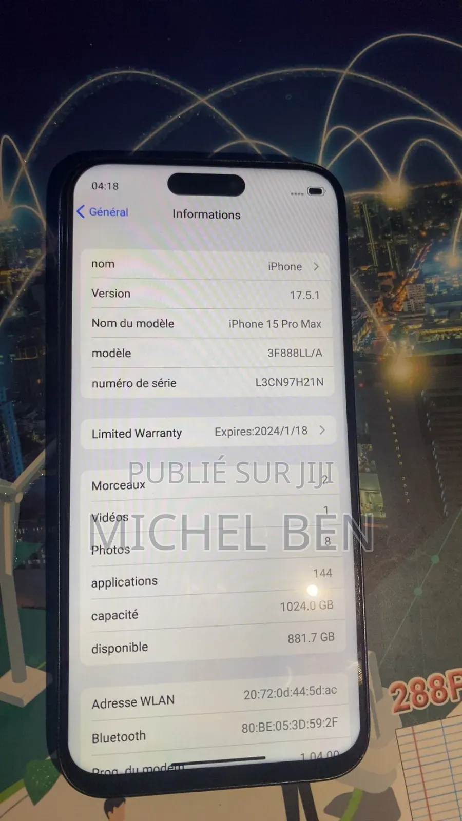 Apple iPhone 15 Pro Max 1 TB Blue