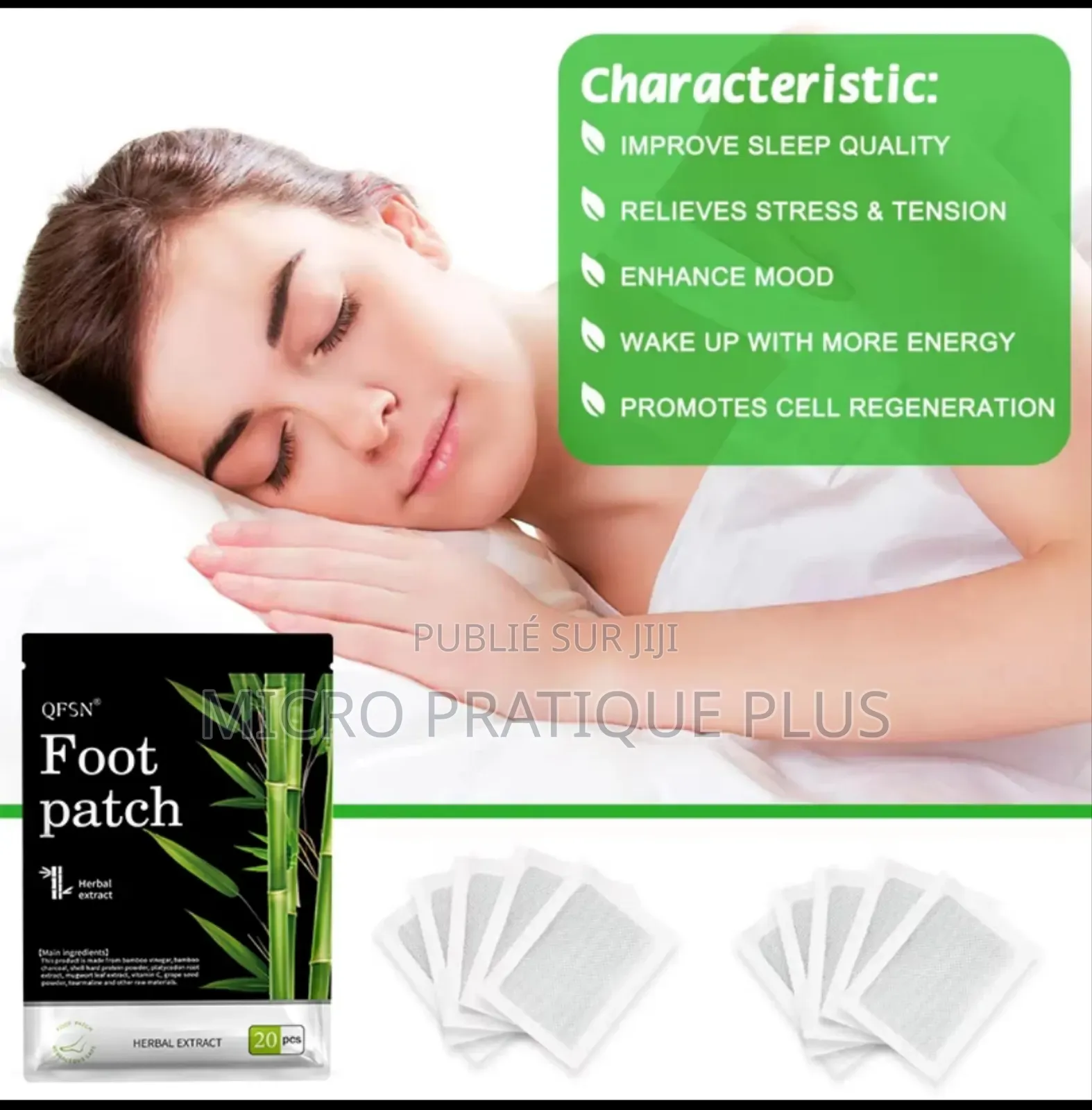 20 Pcs, Patchs Détox Plantaires Pour Pieds