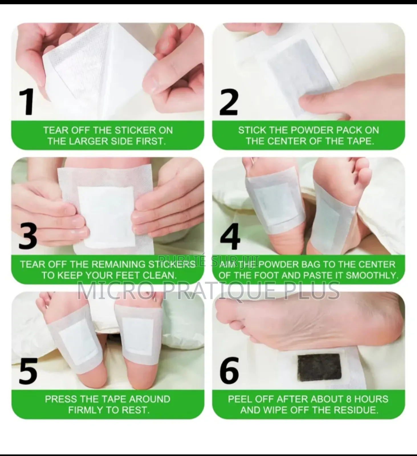 20 Pcs, Patchs Détox Plantaires Pour Pieds