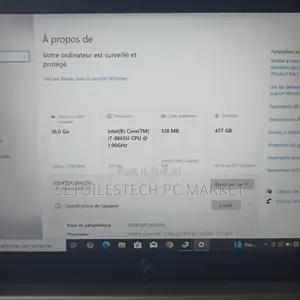 Ordinateur Portable HP EliteBook 840 G6 16GB Intel Core I7 SSD 512GB