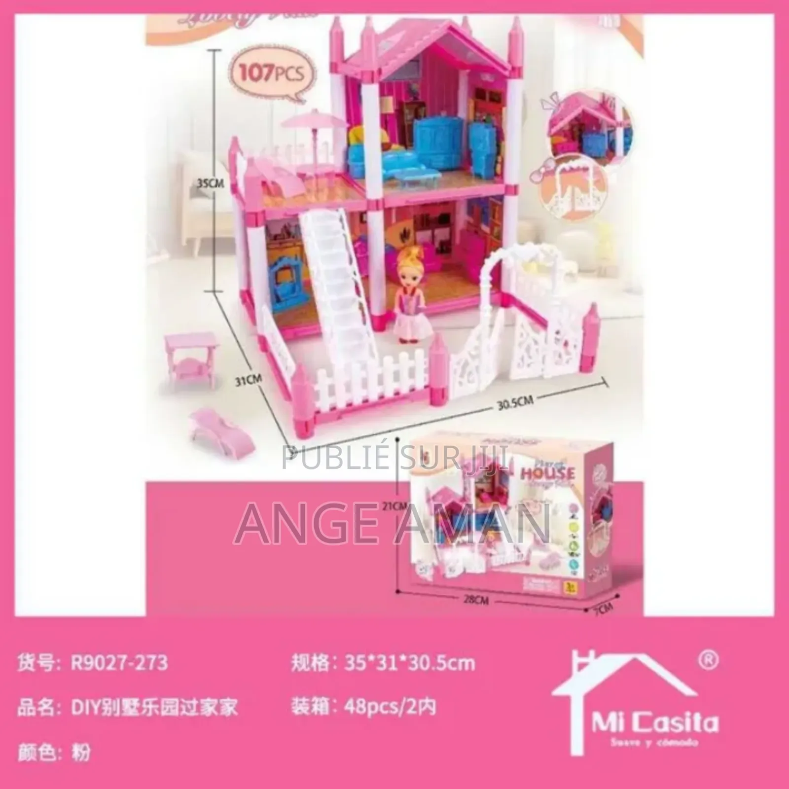 Maison De Poupée “Dream Castle” – Jeu Diy Assemblage (77 Pièces)