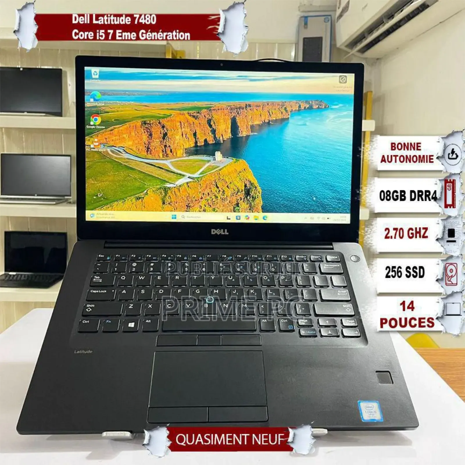 Ordinateur Portable Dell Latitude 7480 8GB Intel Core I5 SSD 256GB