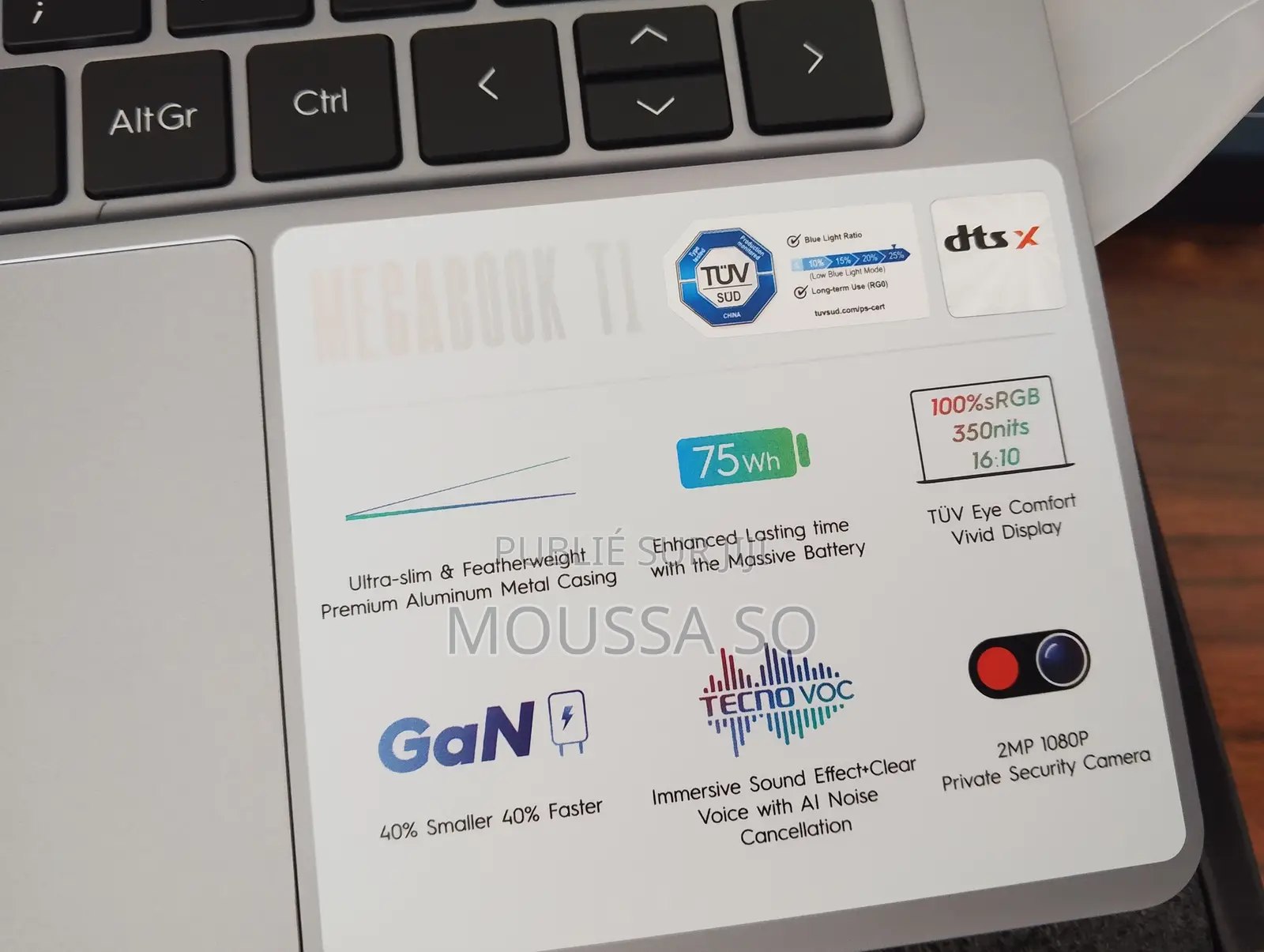 New Ordinateur Portable Tecno 16GB Intel Core I7 SSD 256GB