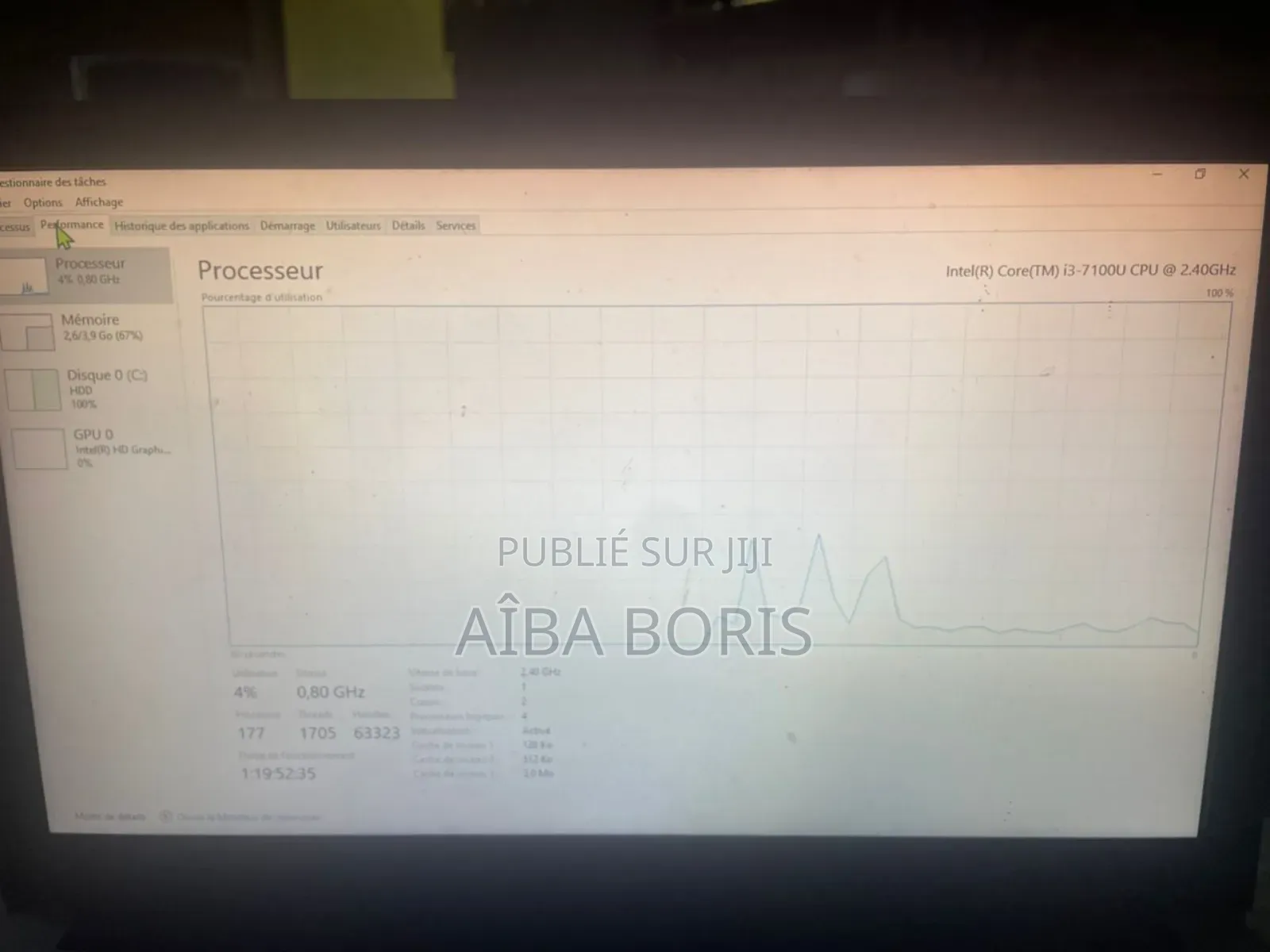 Ordinateur Portable HP 15 4GB Intel Core I3 HDD 500GB