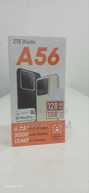 New ZTE A55 128 GB Black