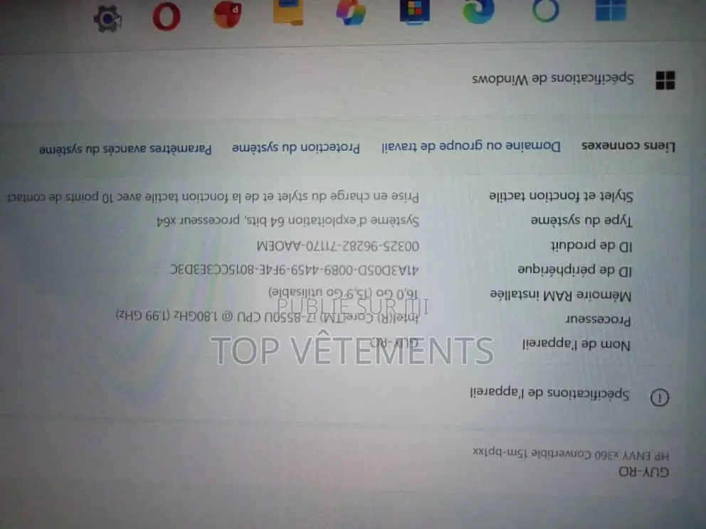 HP Envy X360 Convertible 15 Es2xx 16GB Intel Core I7 SSD 500GB