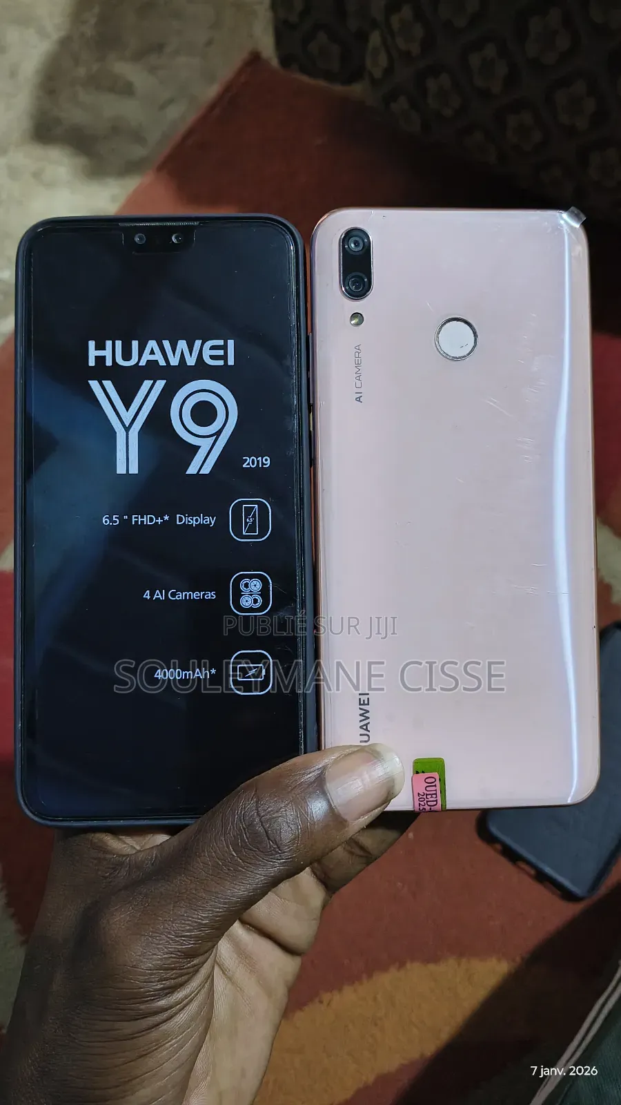 Huawei Y9 2019 128 GB Or rose