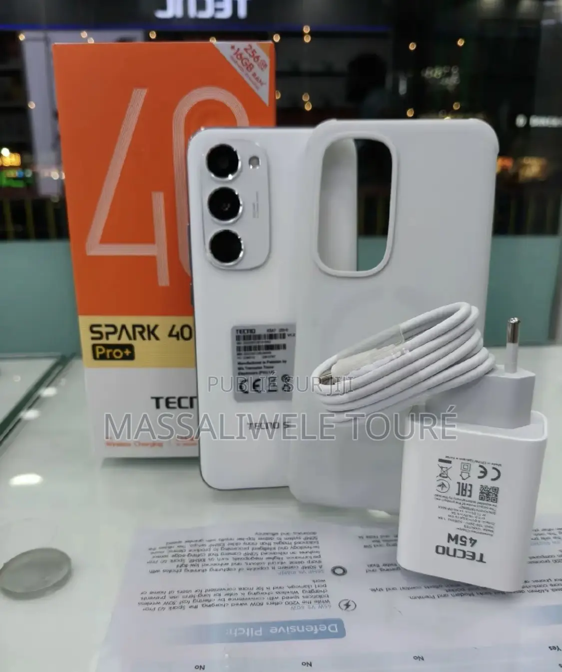New Tecno Spark 40 Pro+ 256 GB Blanc