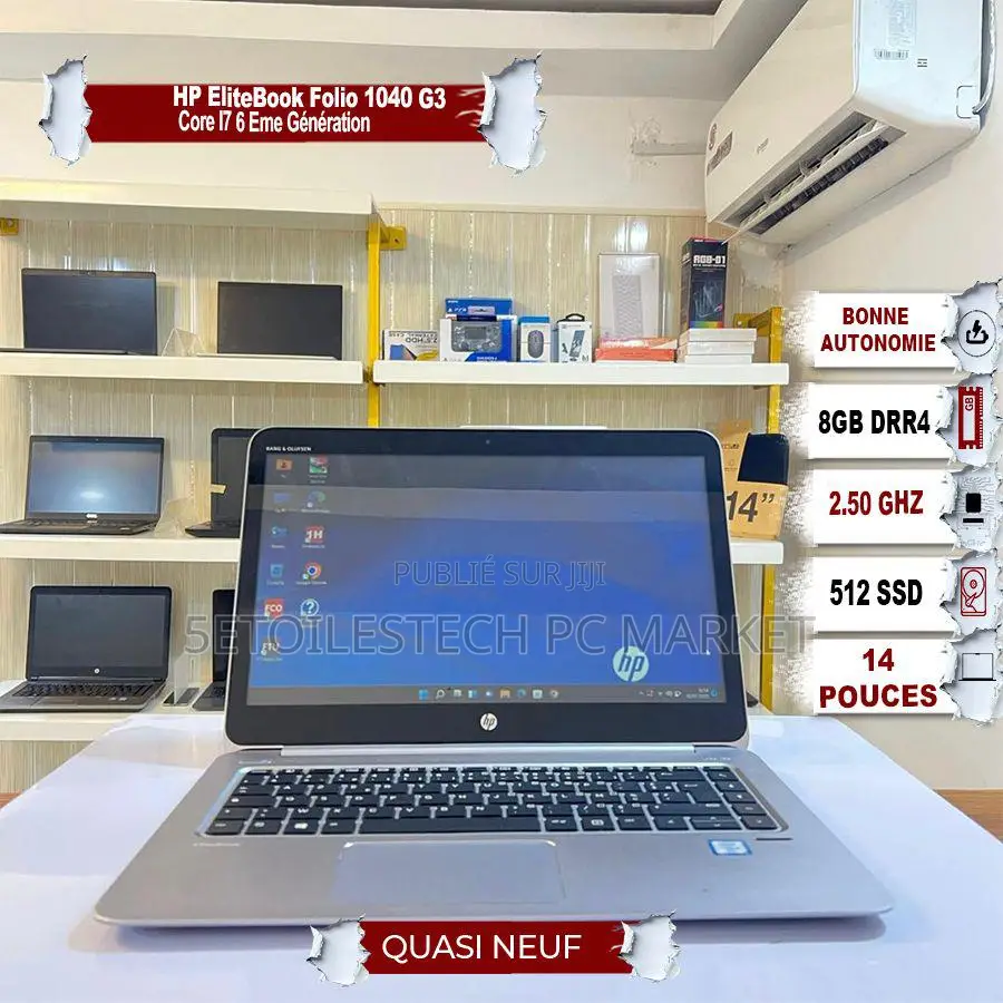 Ordinateur Portable HP EliteBook 1040 G3 8GB Intel Core I7 SSD 256GB