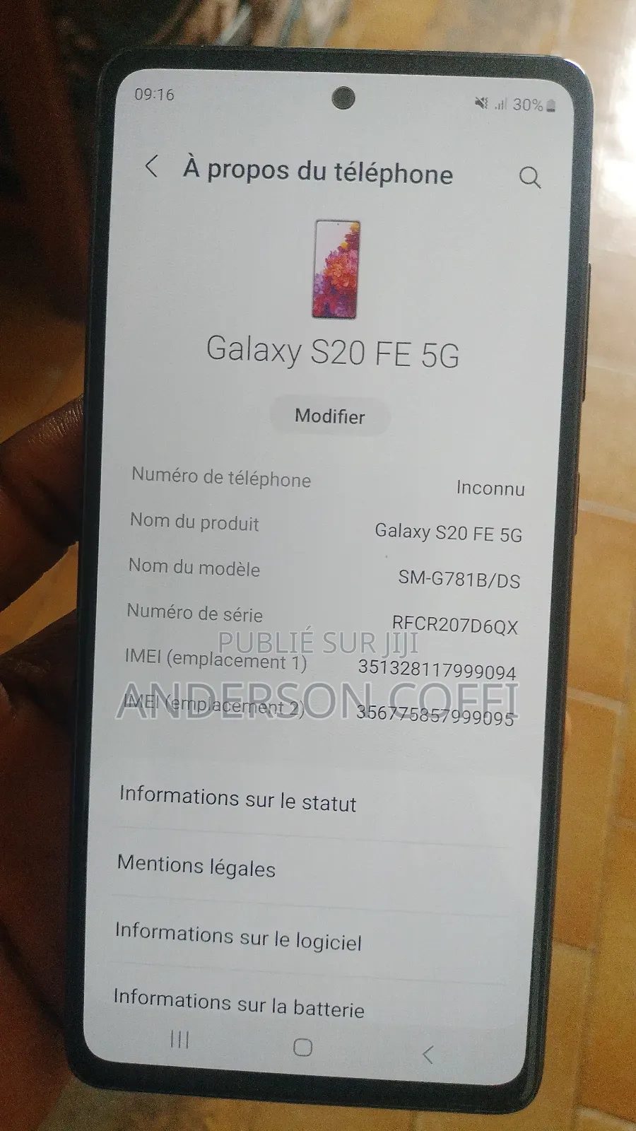 New Samsung Galaxy S20 FE 128 GB Blue